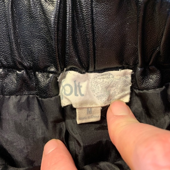 Jolt | Black Faux Leather Wrap Skirt - Picture 7 of 7